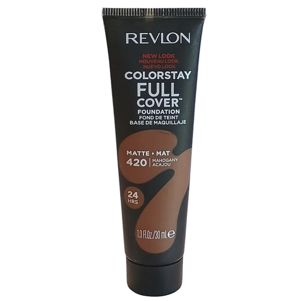 4 x Revlon Full Coverage Cream Foundation Matte Finish, 420, Mahogany